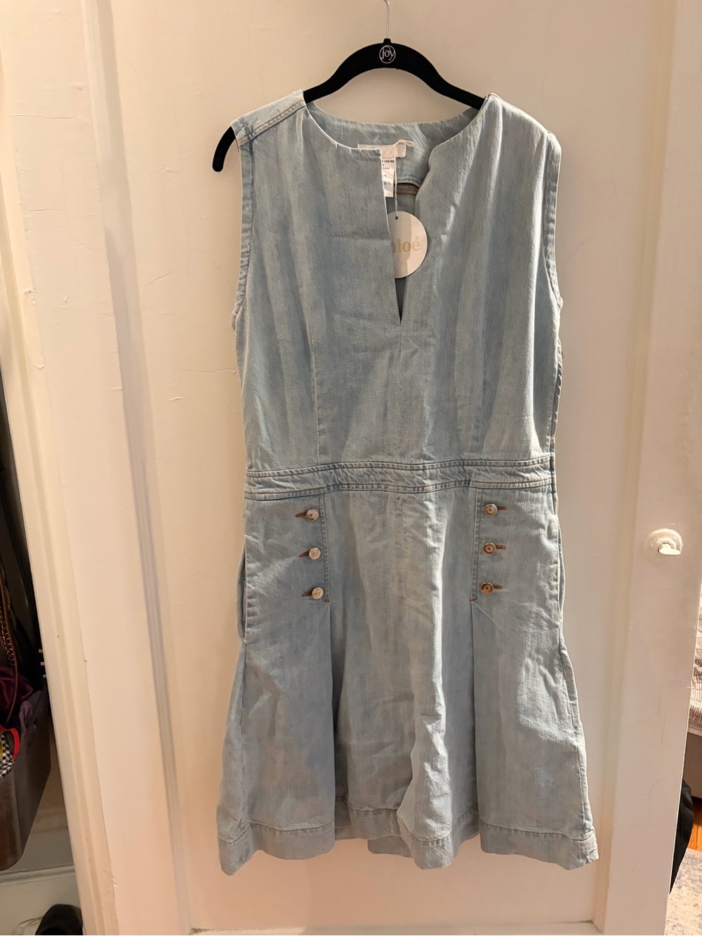 Brand new- Chloe Light Blue Denim Sleeveless Dress